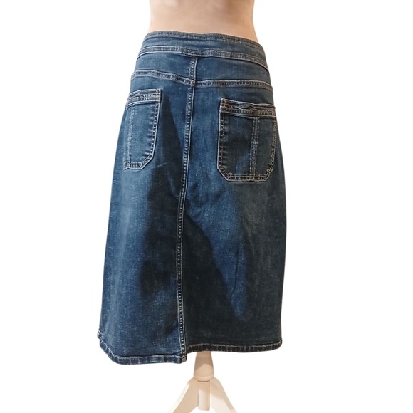 Liz Claiborne SIMPLY LIZ Women's Denim Button Front Midi Skirt Size 18 - Picture 4 of 10